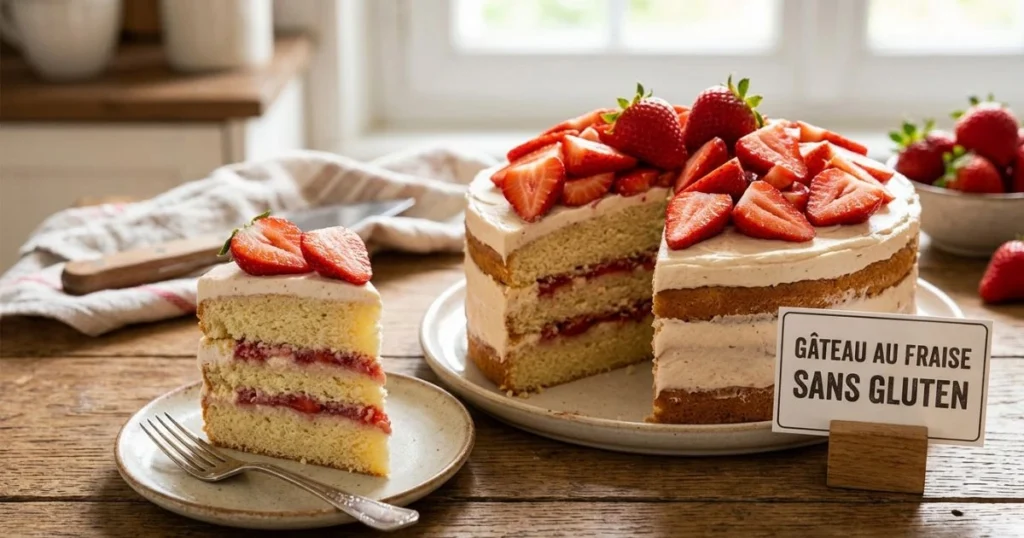 Gâteau au Fraise Sans Gluten