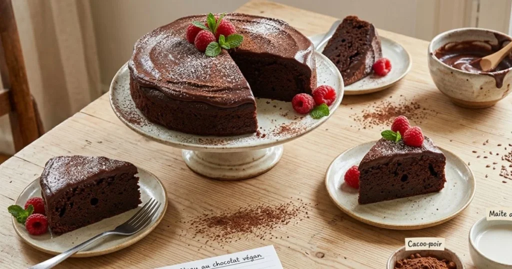 Recette de gâteau au chocolat végan