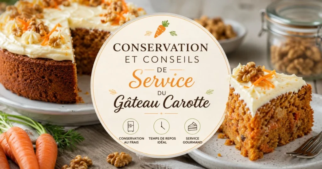 Conservation et Conseils de Service du Gâteau Carotte