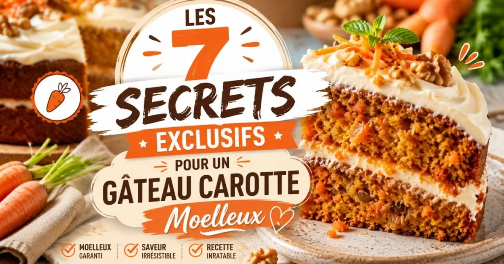 Les 7 Secrets Exclusifs pour un Gâteau Carotte Moelleux