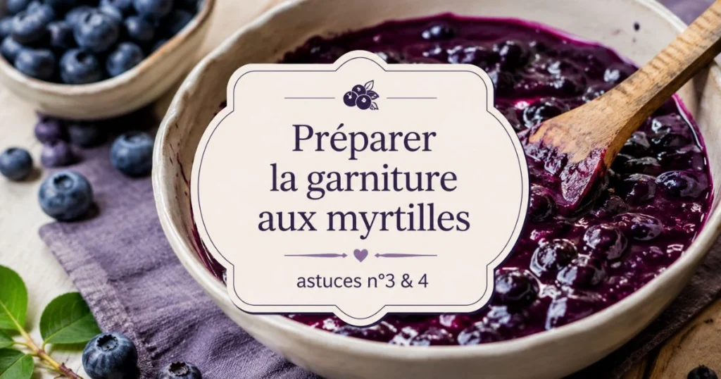 Préparer la garniture aux myrtilles — astuces n°3 & 4